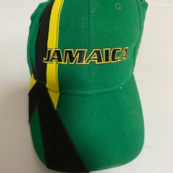 Jamaica Flag Green Baseball Cap Adjustable One Size - Picture 2 of 7